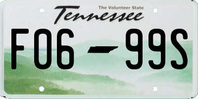 TN license plate F0699S