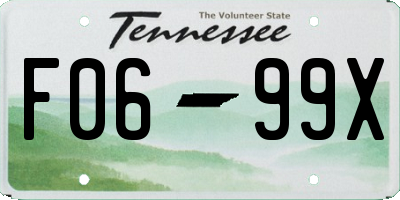 TN license plate F0699X