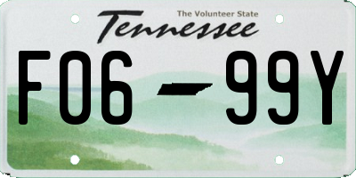 TN license plate F0699Y