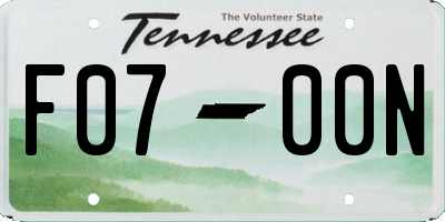 TN license plate F0700N