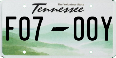 TN license plate F0700Y