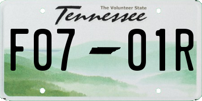TN license plate F0701R