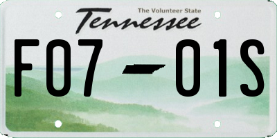 TN license plate F0701S