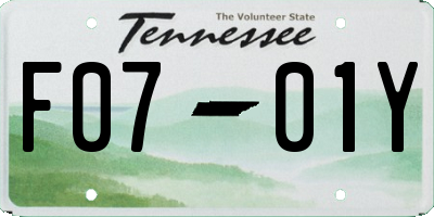 TN license plate F0701Y
