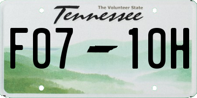 TN license plate F0710H