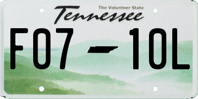 TN license plate F0710L