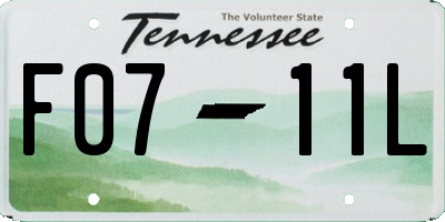 TN license plate F0711L