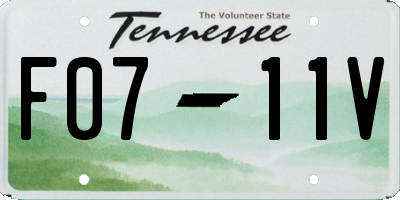 TN license plate F0711V