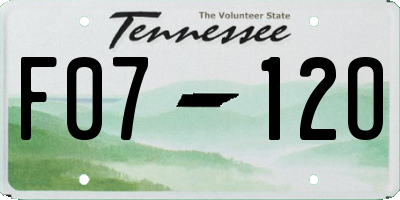 TN license plate F0712O