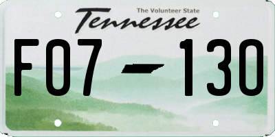 TN license plate F0713O