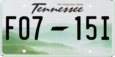 TN license plate F0715I