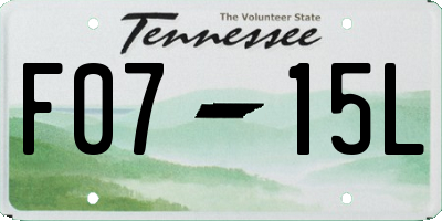 TN license plate F0715L