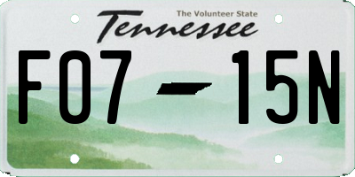 TN license plate F0715N