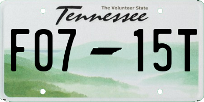 TN license plate F0715T