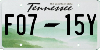 TN license plate F0715Y