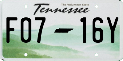 TN license plate F0716Y