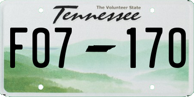 TN license plate F0717O