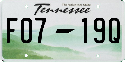 TN license plate F0719Q