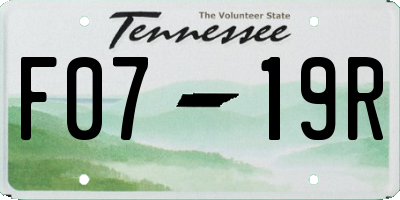 TN license plate F0719R