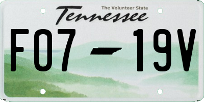 TN license plate F0719V