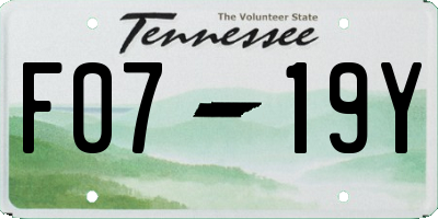 TN license plate F0719Y