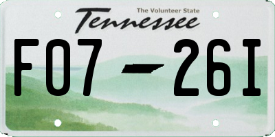 TN license plate F0726I