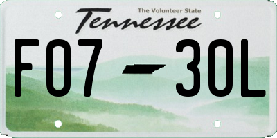 TN license plate F0730L