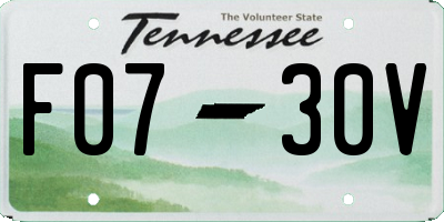 TN license plate F0730V
