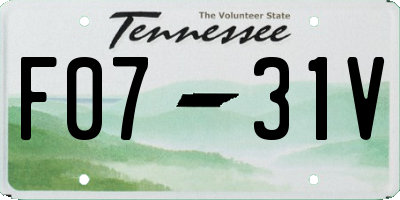 TN license plate F0731V
