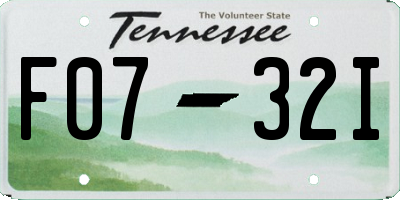 TN license plate F0732I