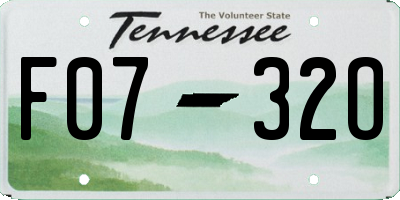 TN license plate F0732O