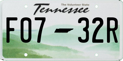 TN license plate F0732R