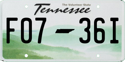 TN license plate F0736I