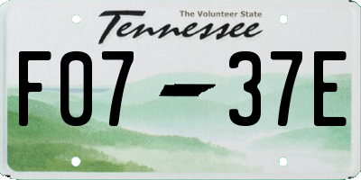 TN license plate F0737E