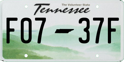 TN license plate F0737F