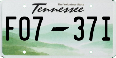 TN license plate F0737I
