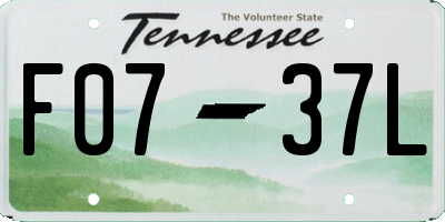 TN license plate F0737L