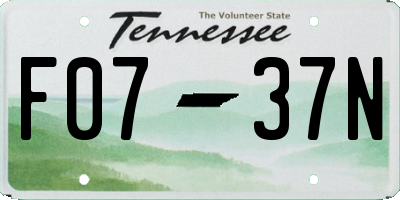 TN license plate F0737N