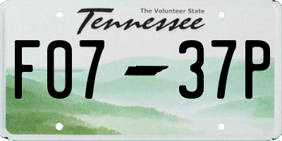 TN license plate F0737P