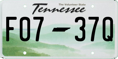 TN license plate F0737Q