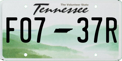 TN license plate F0737R