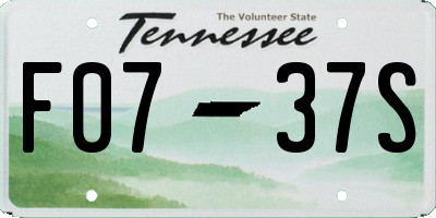 TN license plate F0737S