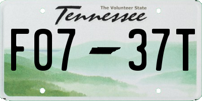 TN license plate F0737T