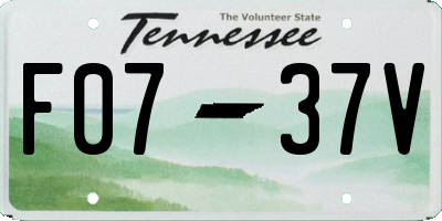 TN license plate F0737V