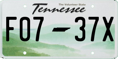 TN license plate F0737X