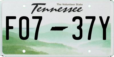 TN license plate F0737Y