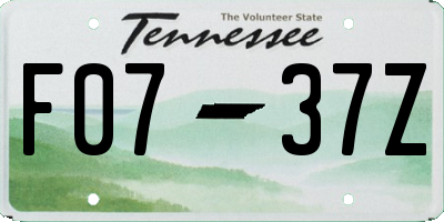 TN license plate F0737Z