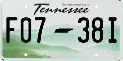 TN license plate F0738I