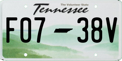 TN license plate F0738V