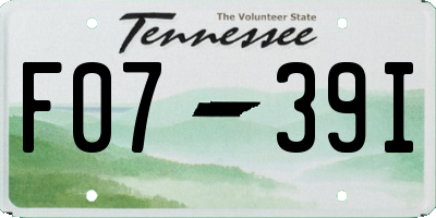 TN license plate F0739I